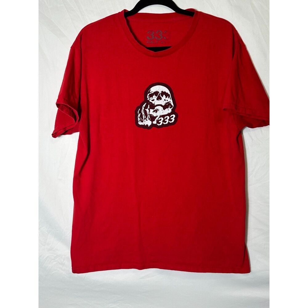 333 Half Evil Lost Red Skull Tee Size M